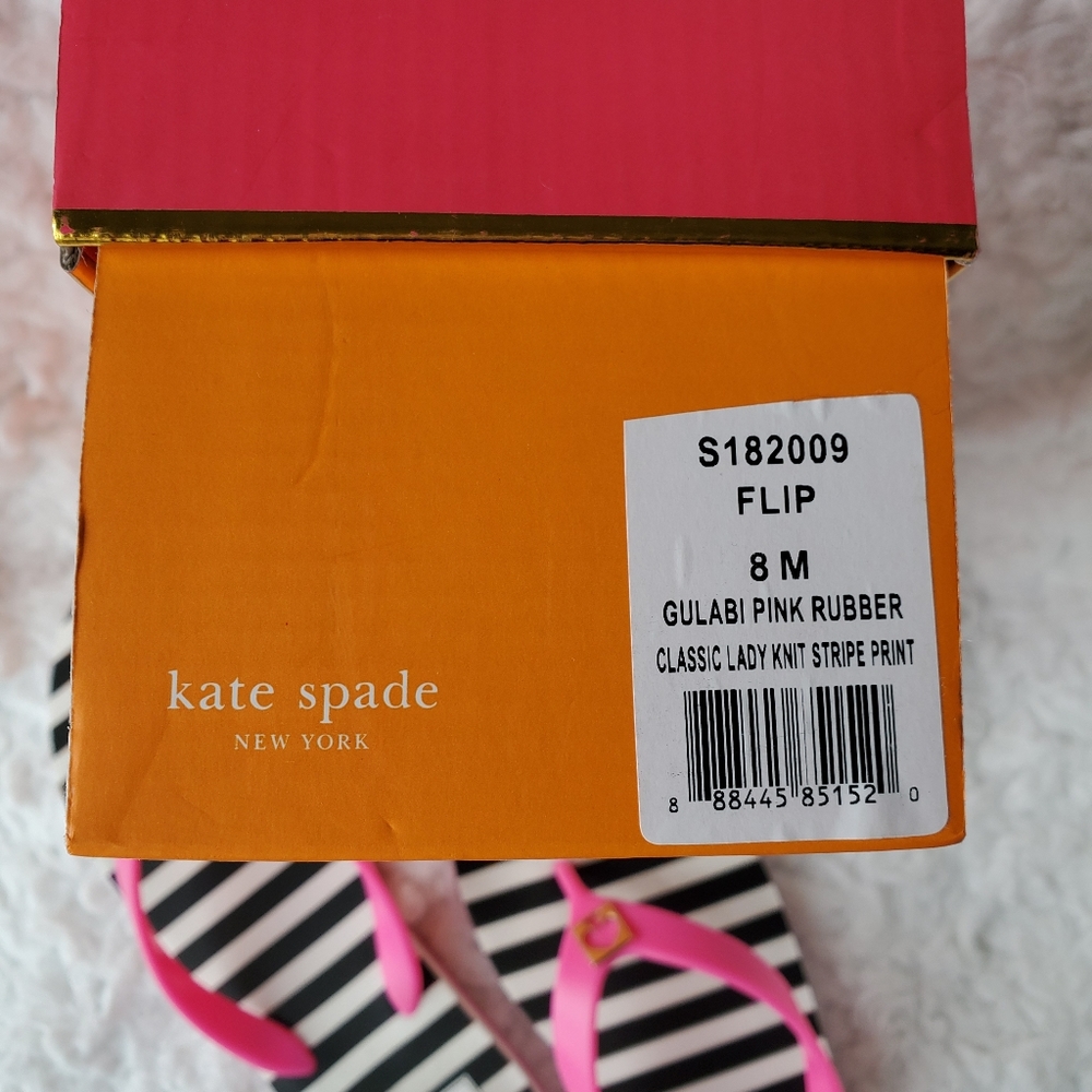 Kate Spade Gulabi stripe flip flops, - Picture 5 of 7